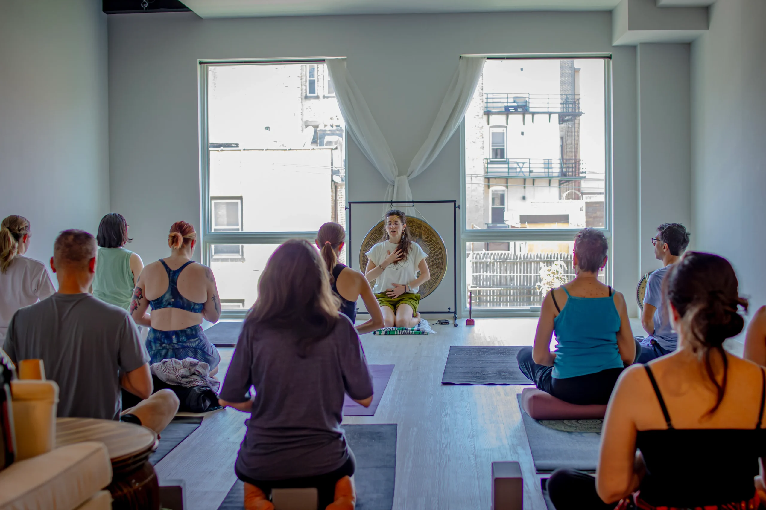 Prenatal yoga class